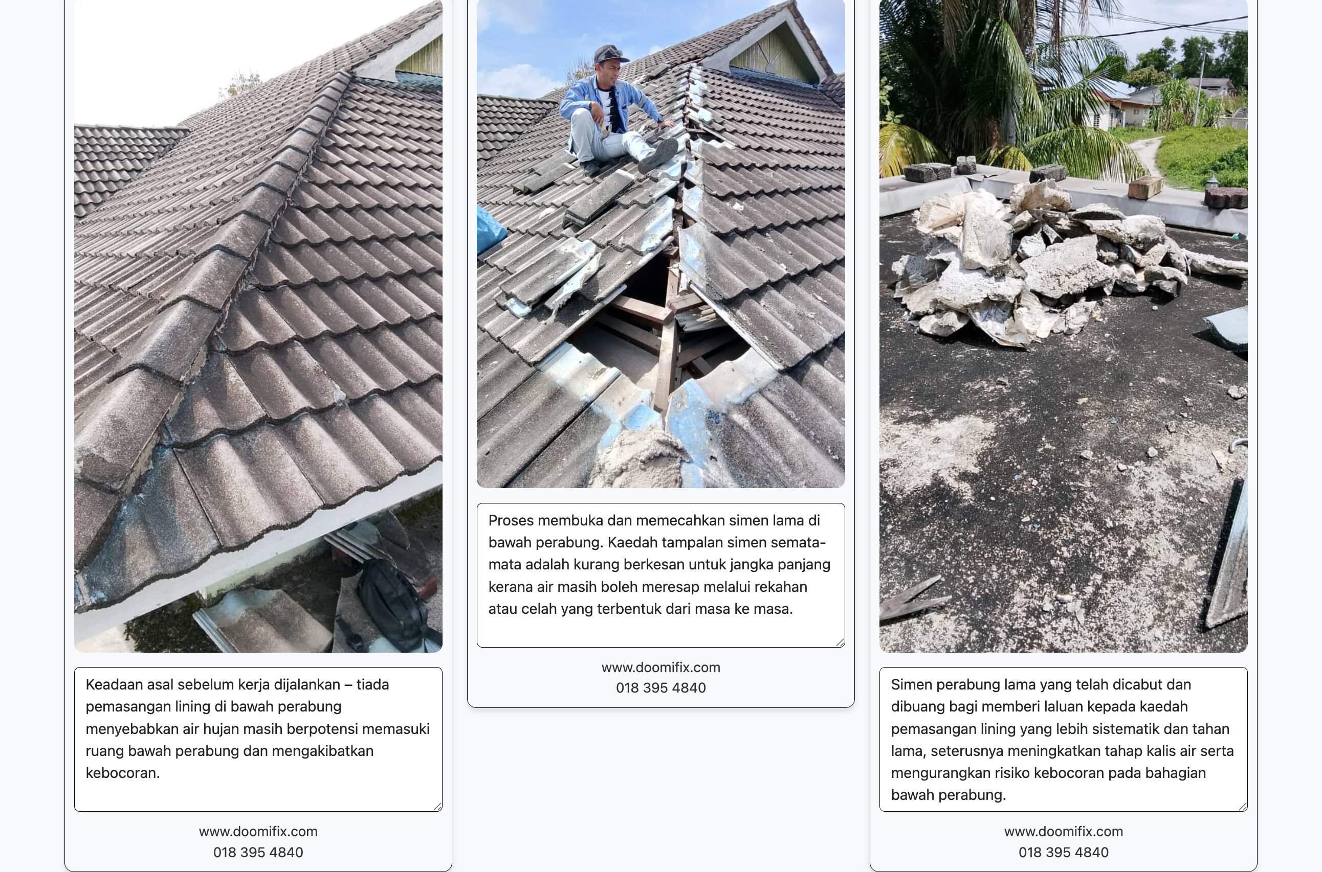 Image for KERJA PEMBAIKAN KEBOCORAN PERABUNG BUMBUNG