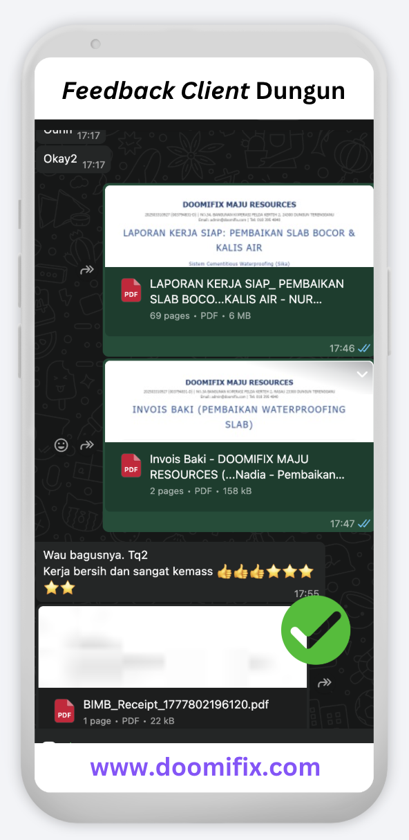 Client Feedback Dungun